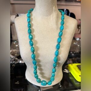 26” Vintage Turquoise with Sterling Clasp